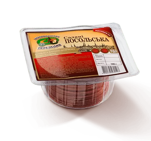 Колбаса салями Посольская (нарезка) Колбаса салями Посольская (нарезка)