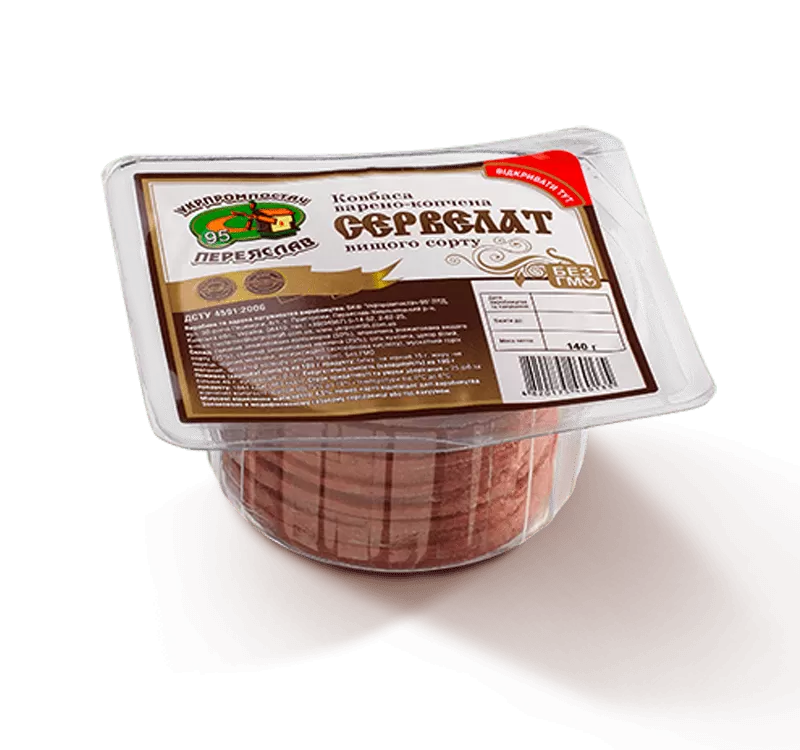 Ковбаса Сервелат (нарізка) Ковбаса Сервелат (нарізка)