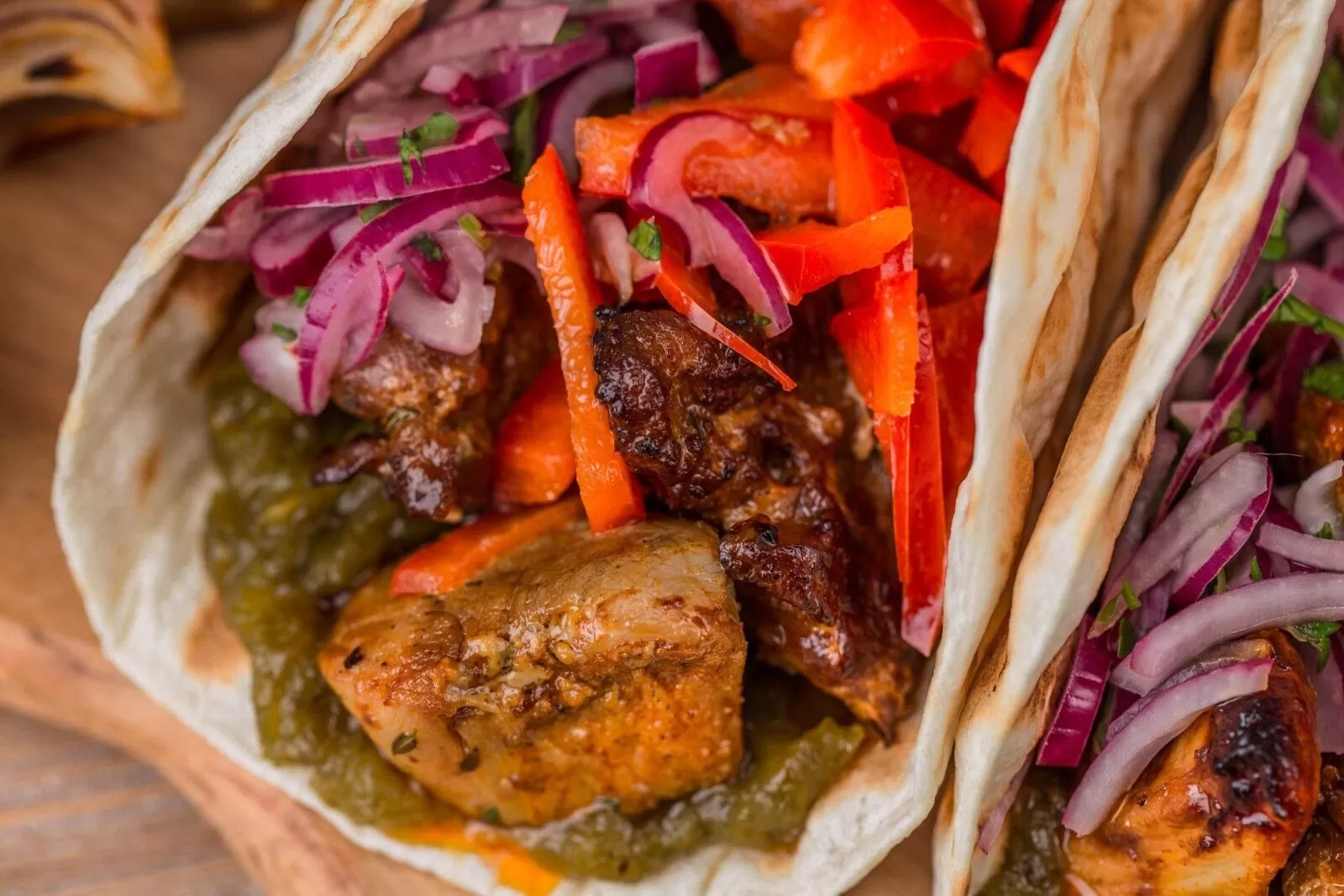 Tako. Cooking a mexican snack