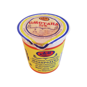 Сметана 21% жирності стакан