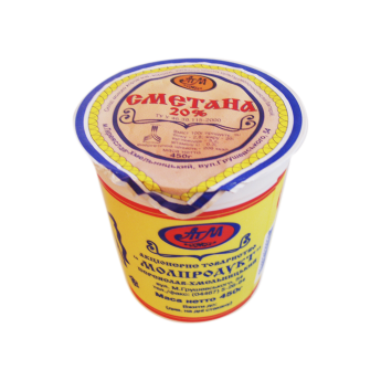 Сметана 21% жирності стакан